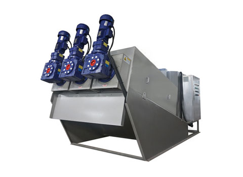 Screw press sludge dewatering machine